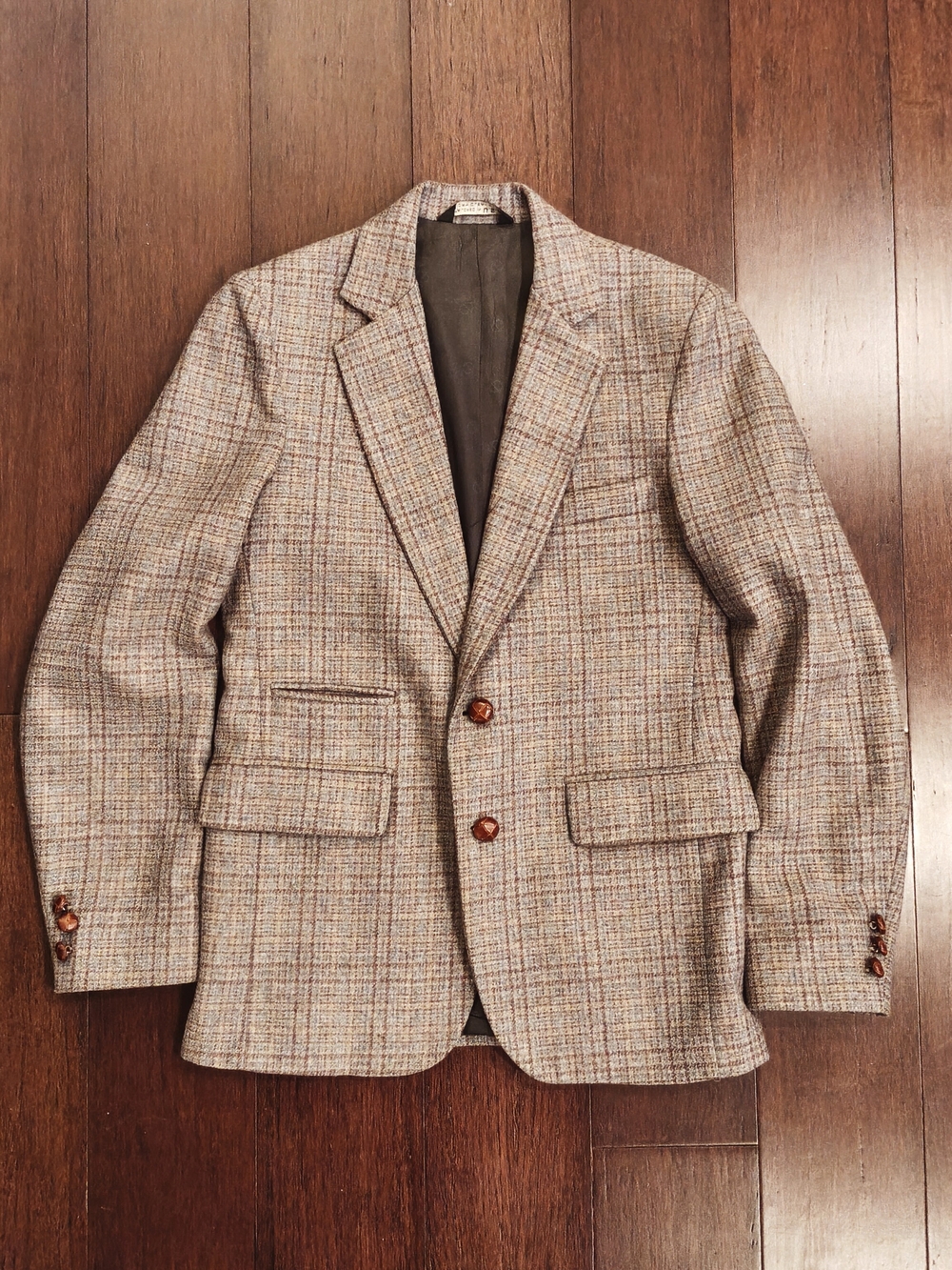 Vintage 70s Christian Dior Jeune Homme Tweed Blazer Jacket Womens Small USA